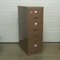 Sunar Brown 4 Drawer Vertical File Cabinet, Locking